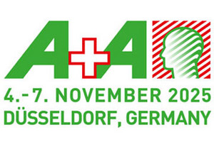 Logo der A+A 2025 in Düsseldorf