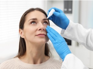 a woman having a Dry Eye Treatment